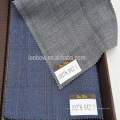 Super110&#39;s 100% Wolle Gery / Marineblau Plaid Stoff